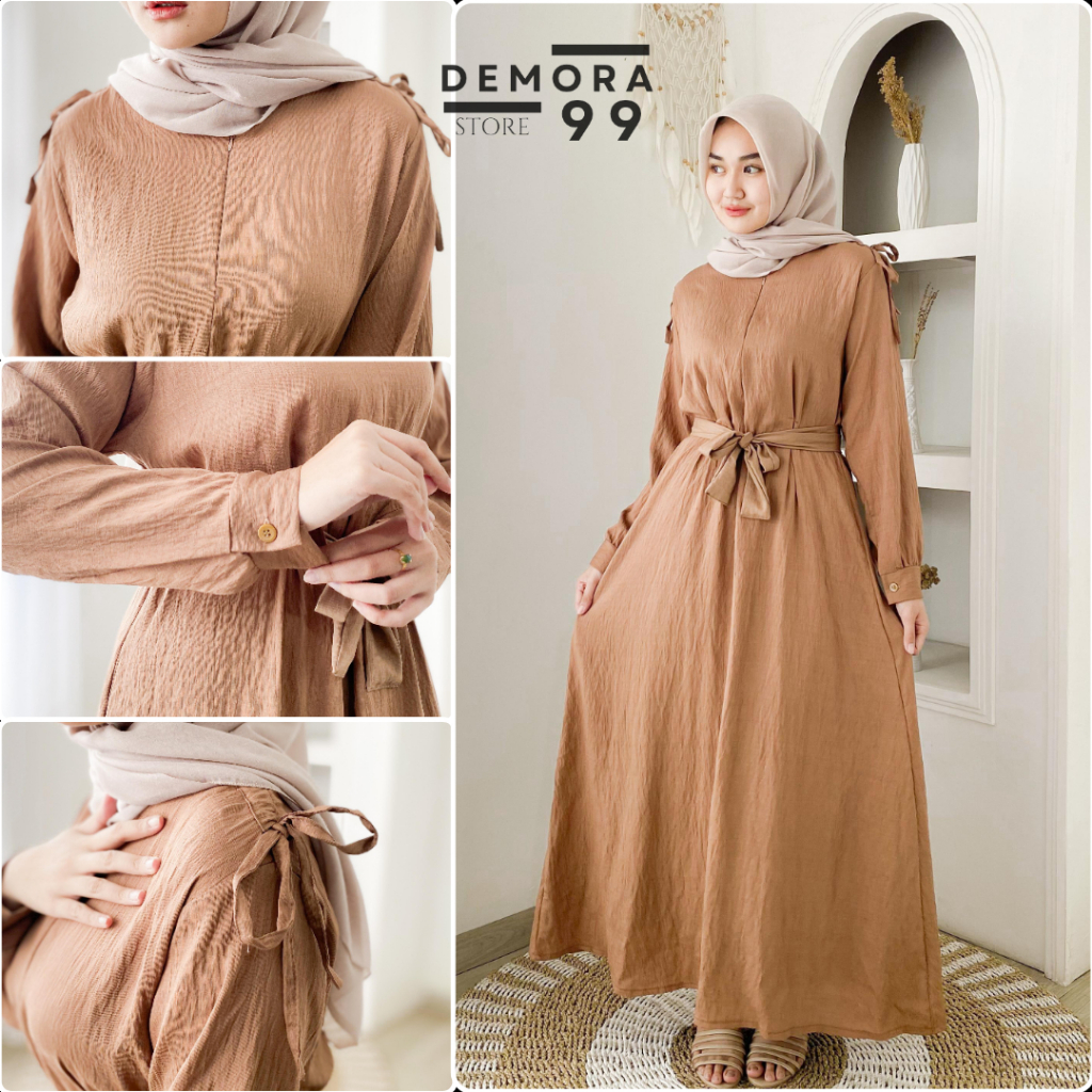 LIZZA DRESS Atasan Wanita Dress Polos Baju Lebaran Termurah Gamis Wanita Muslim Minimalis