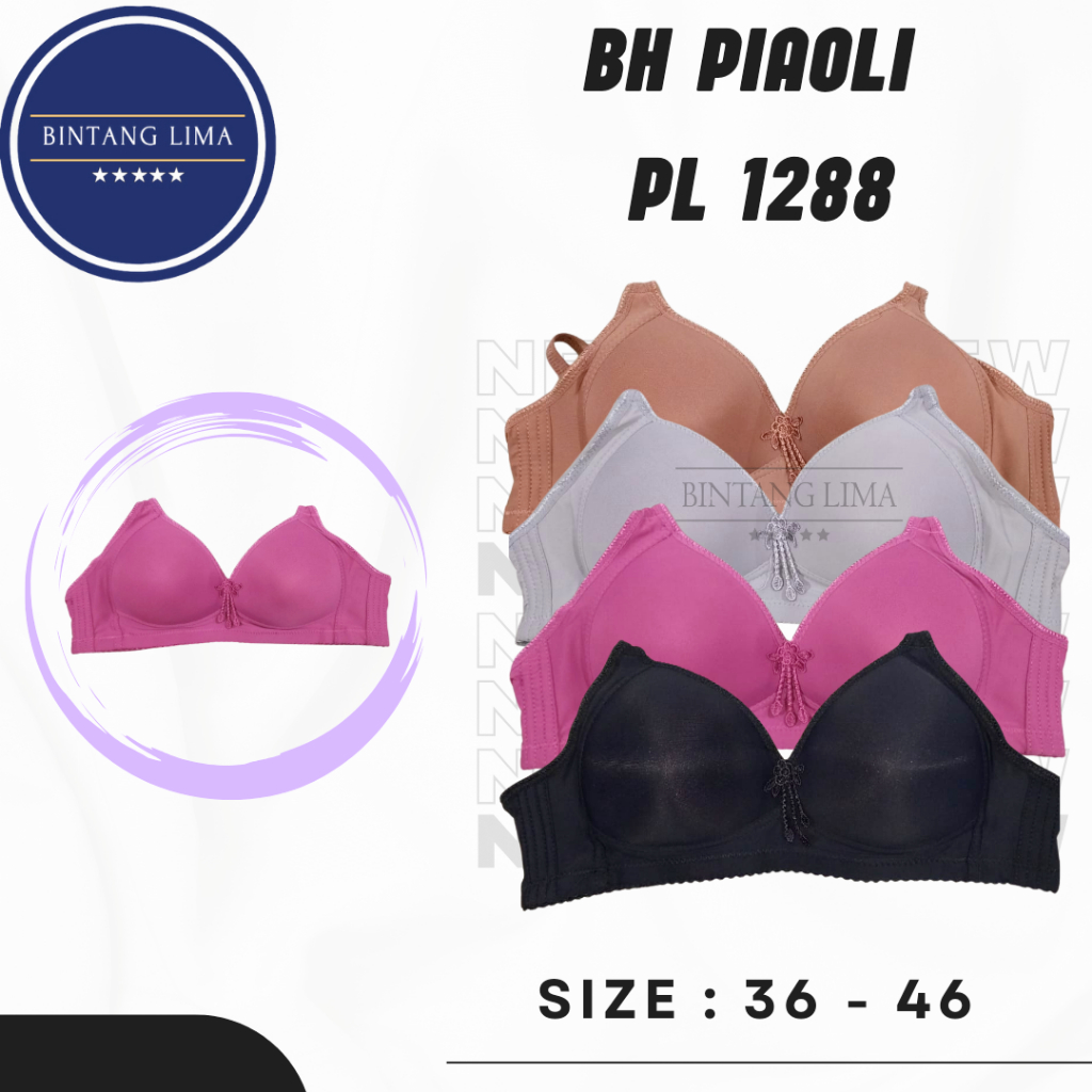 BH BRA Piaoli Cup Besar | BH Wanita Kait 3 | Lembut | jumbo | big size | model tali sport | import