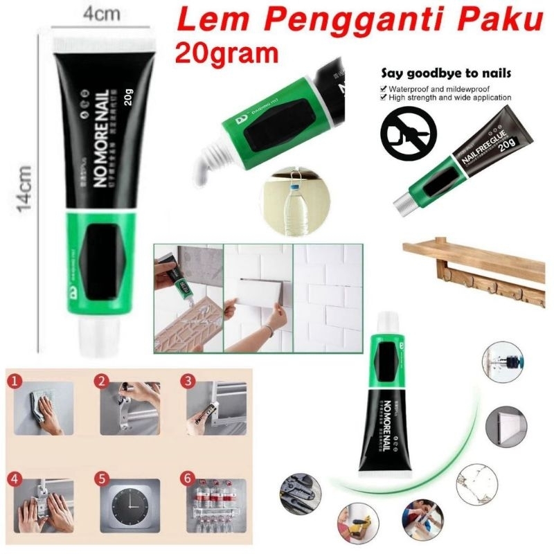 new arrival 60g lem tembok lem kayu pengganti paku sekrup pada tembok dinding perekat kuat