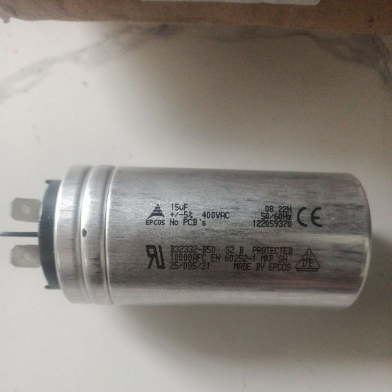 kapasitor AC panasonic 1/2 PK 15uf epcos