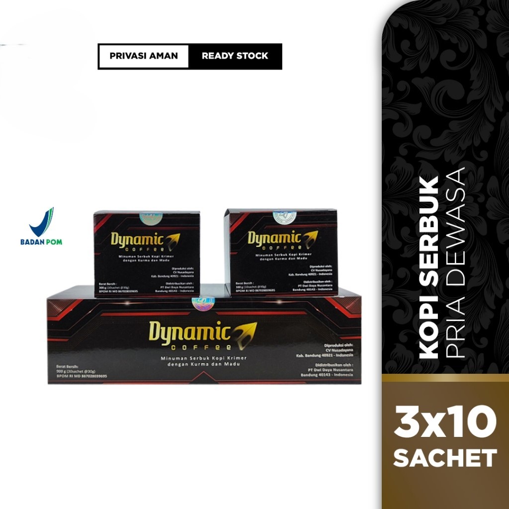 

1 SLOP ISI 3 BOX ( 30 SACHET ) DINAMIC COFFEE | KOPI DINAMIK | KOPI STAMINA