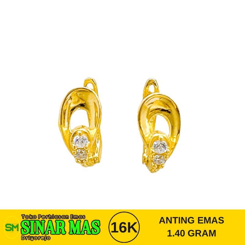 ANTING KLEP EMAS 16 KARAT 1.40 GRAM