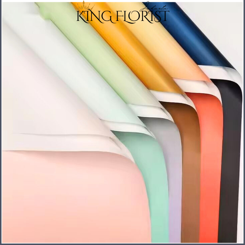 Kertas Buket Cellophane Gradient Flower Wrapping Paper Florist Gradient White Cellophane 6201