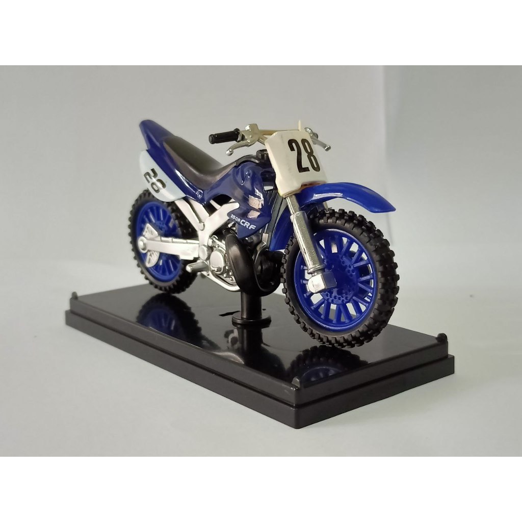 Diecast Motor Trail CRF250R biru miniatur motor cross harga murah