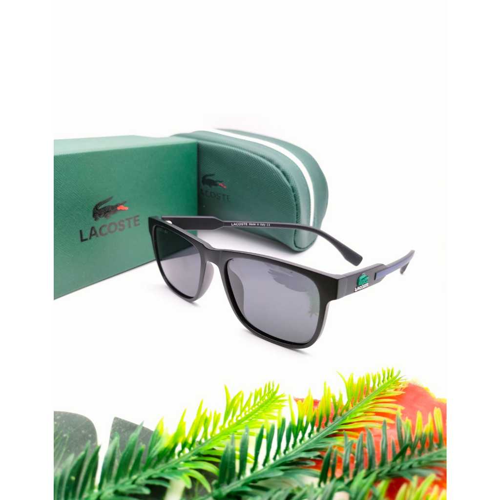 Best Seller Kacamata New Lacoste 8802 Lensa Polarized Frame Black Blue Limited Edition
