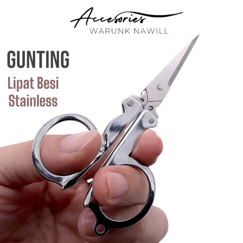 

Gunting Lipat Kecil Besi Trip Folding Scissors Hero Stainless Steel - 1pcs
