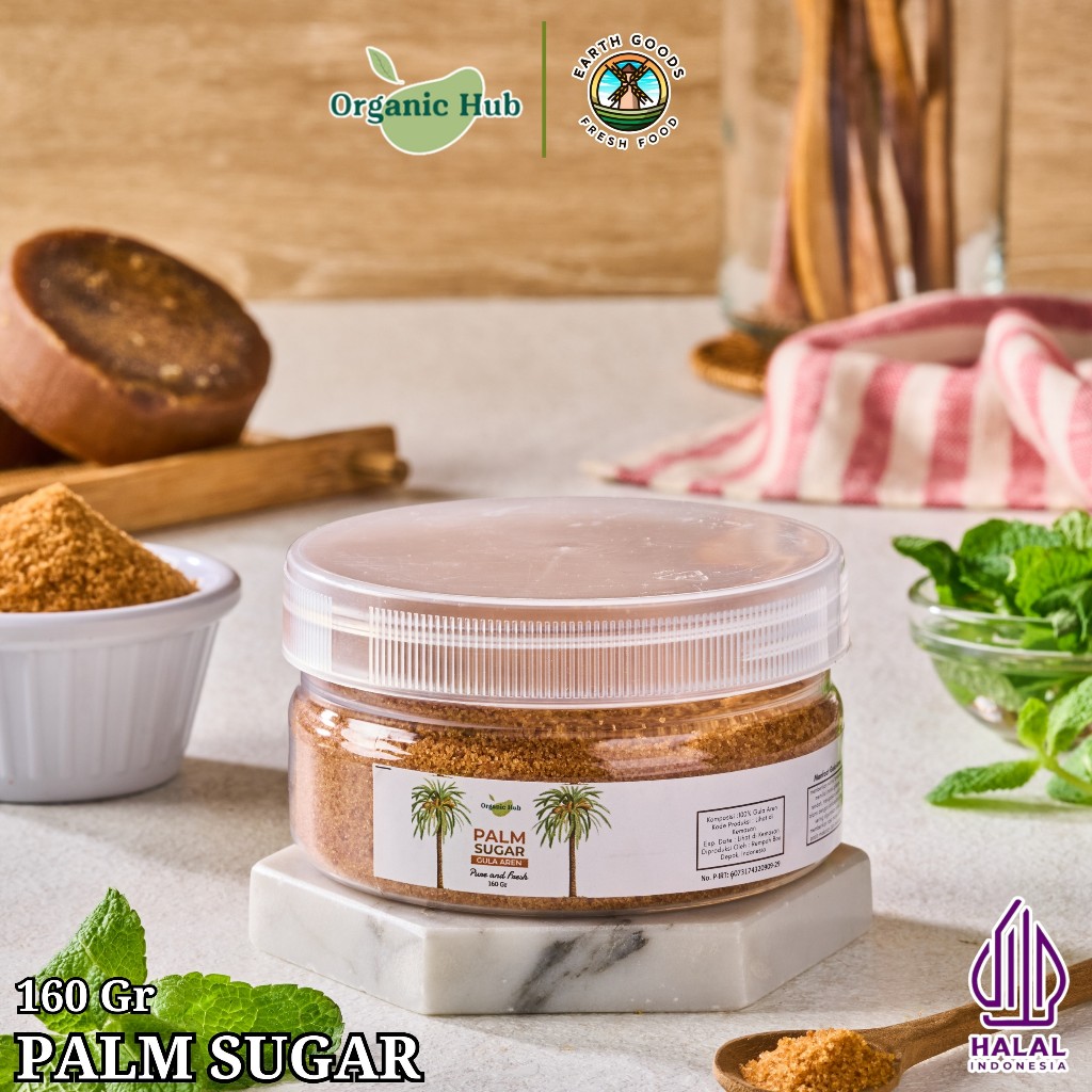 

Organic Hub Palm Sugar Powder Original Gula Aren Bubuk Organik Asli 100% Premium Quality 160gr