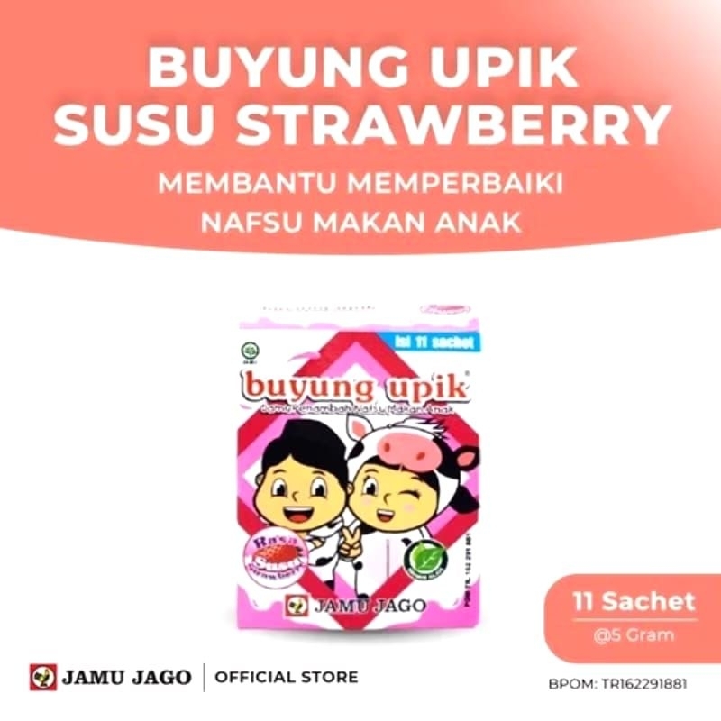 

buyung upik rasa susu setroberu isi 11 bungkus