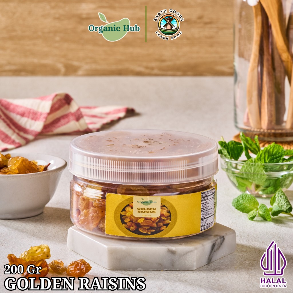 

Organic Hub Kismis Emas 100% Organik Pure Raisin Star Premium Original Asam Manis 200 gr