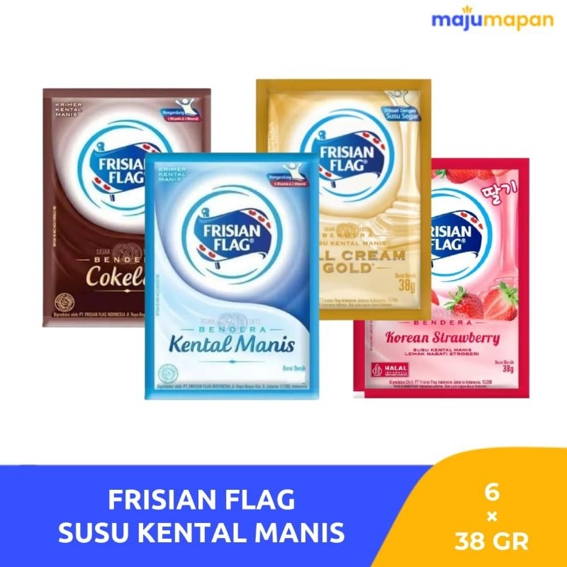 

Frisian Flag Susu Bendera Kental Manis Renceng 6×38gr