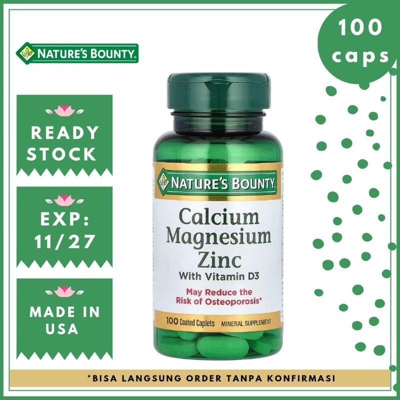 Natures Bounty Cal Mag Zinc Nature’s Bounty Calcium Magnesium Zinc isi 100caps