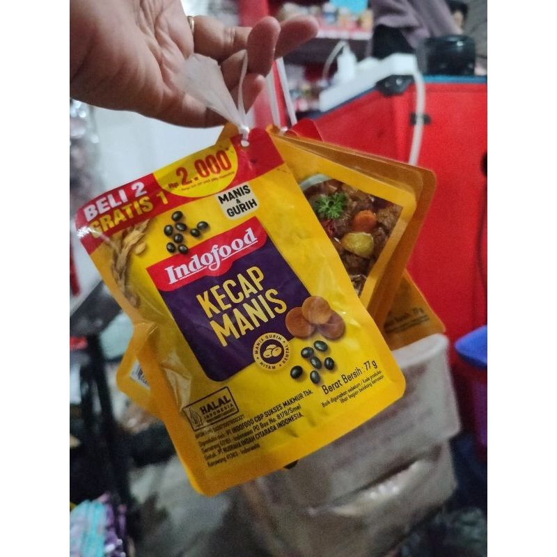 

Indofood kecap manis 2.000 beli 2 gratis 1