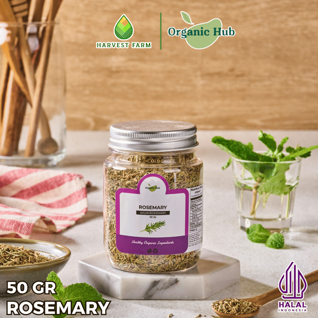 

Organic Hub Daun Rosemary Kering Kualitas Premium 100% Murni 50 gr