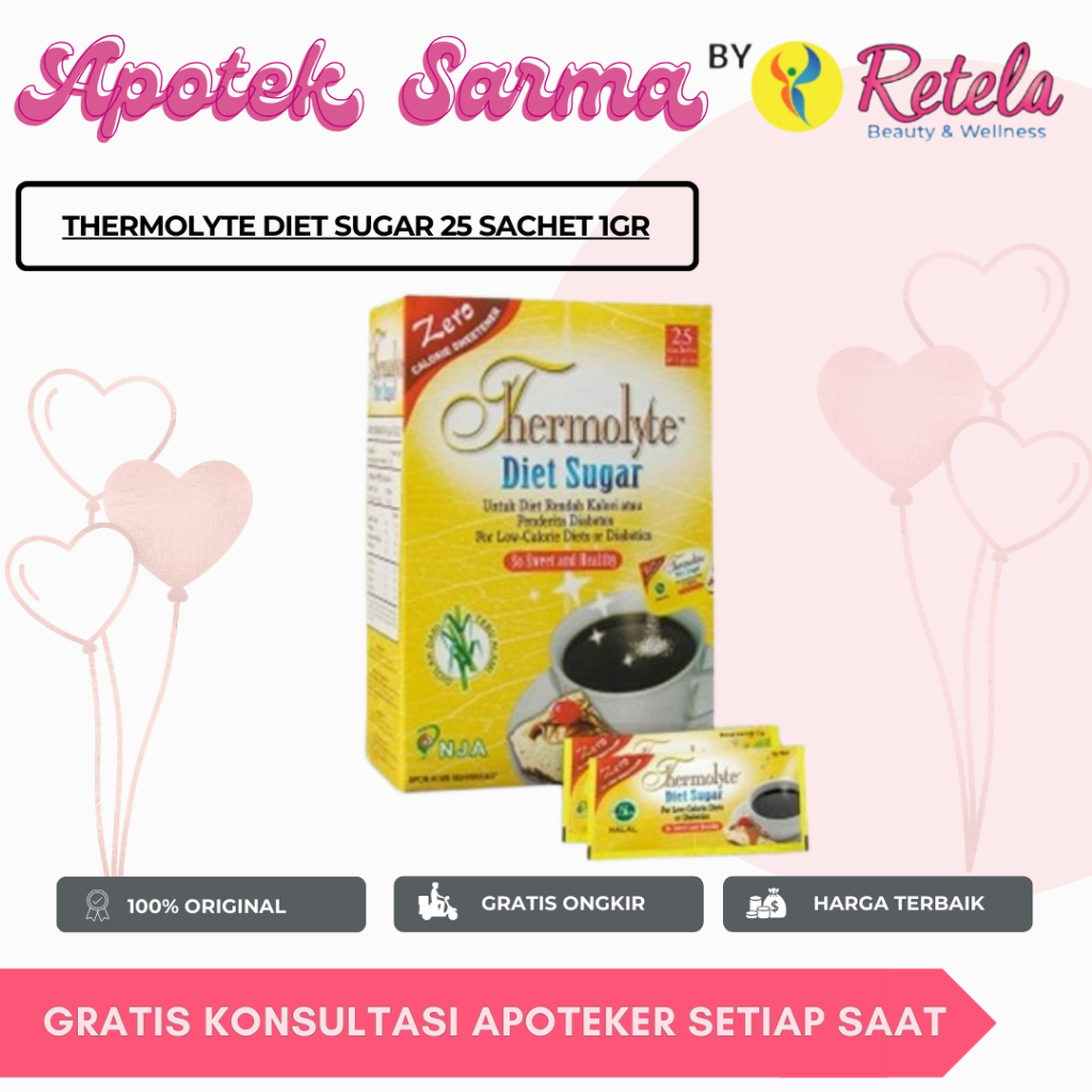 

THERMOLYTE DIET SUGAR 25 SACHET 1GR
