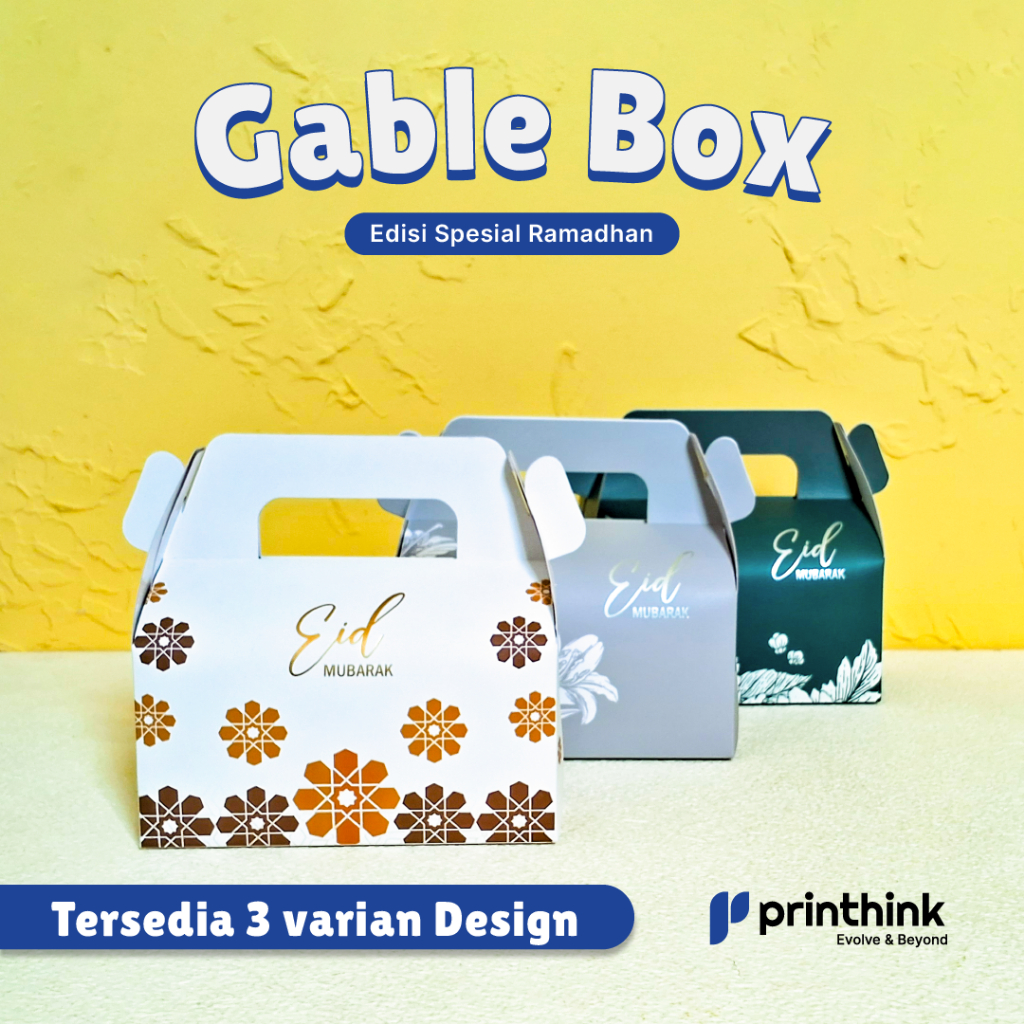 

Gable Box Lebaran Premium with Foil/ Hampers Box Premium Foil 3 Varian Design - Art Carton 310 gsm