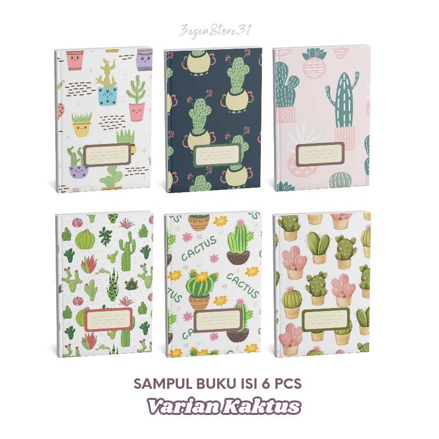 

{KAKTUS} SAMPUL BUKU COVER BOOK AESTHETIC 6 PCS estetik