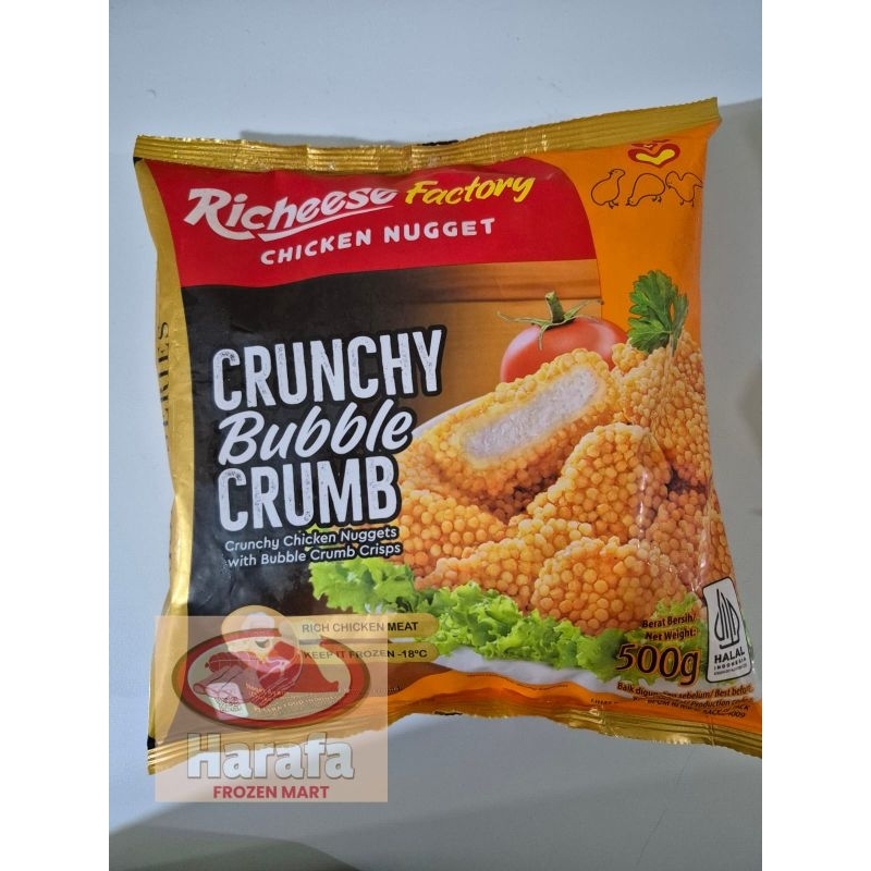 

RICHEESE FACTORY CHICKEN NUGGET CRUNCHY BUBBLE CRUMB 500g