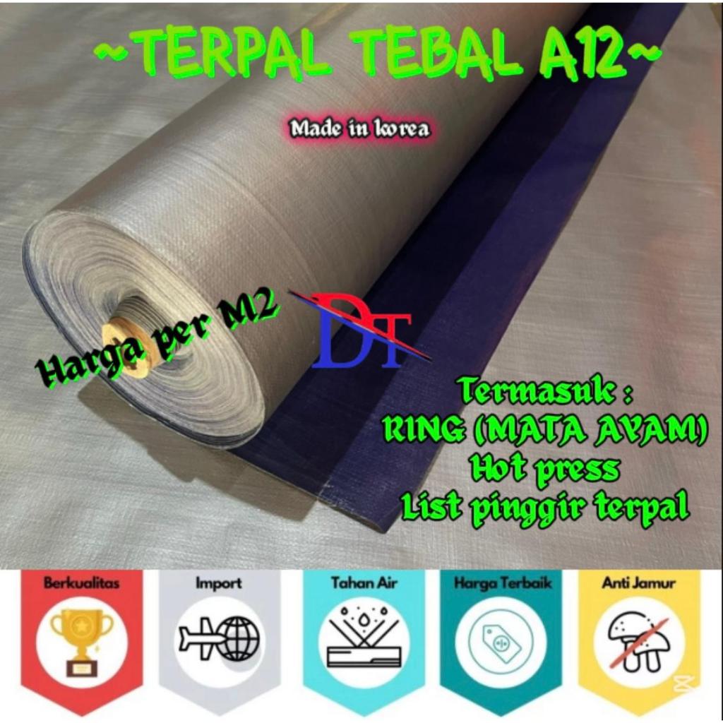 Terpal Plastik A12 Korea Meteran Custom Kuat Tahan Lama