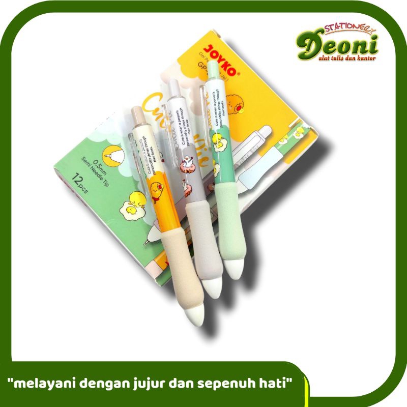 

JOYKO Gel Pen Pena Gel 0.5mm GP-390 Semi Needle Point Hitam