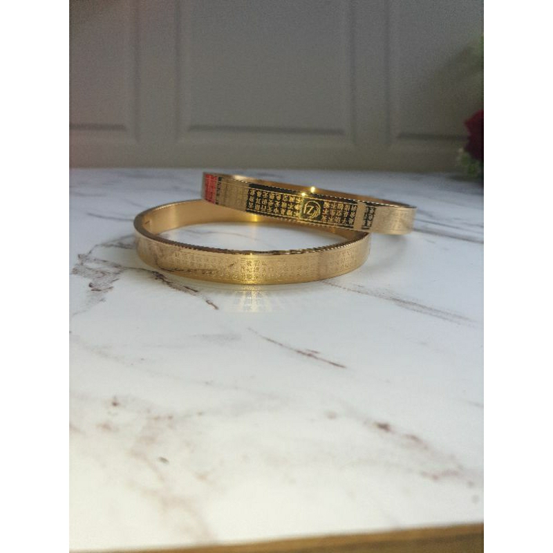 Gelang Tangan Titanium Anti Karat Motif Tulisan China Gelang couple