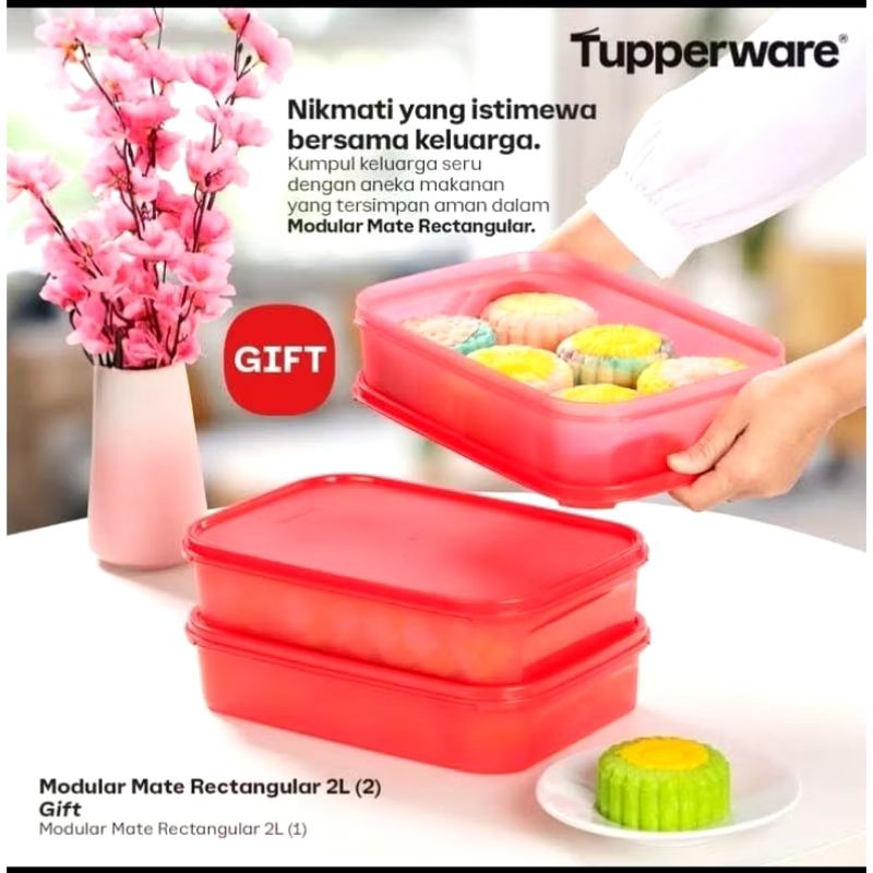 MM Rectangular 2L dan 4,3L Harga Satuan Tupperware