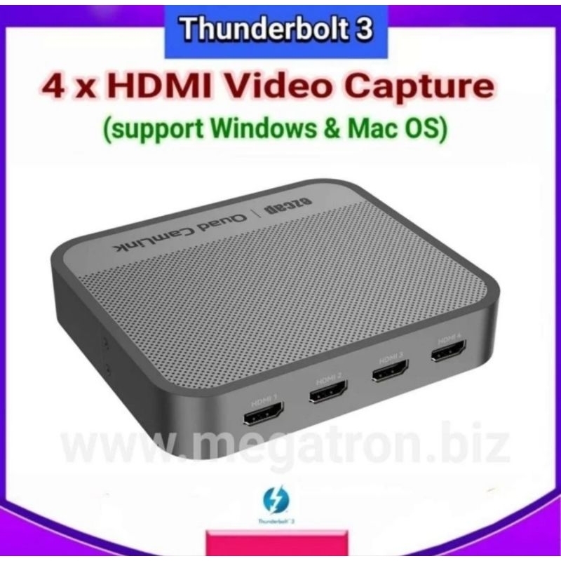 4 x HDMI Video Capture (thunderbolt 3) - 1080p 60hz - support vMix OBS dll