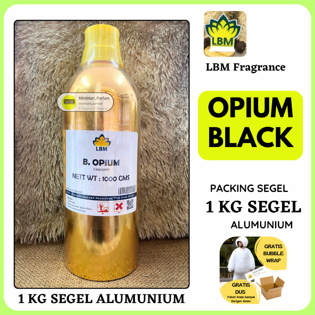 Bibit Parfum LBM - BLACKIUM ( 1 KG SEGEL Alumunium ) LBM Fragrance