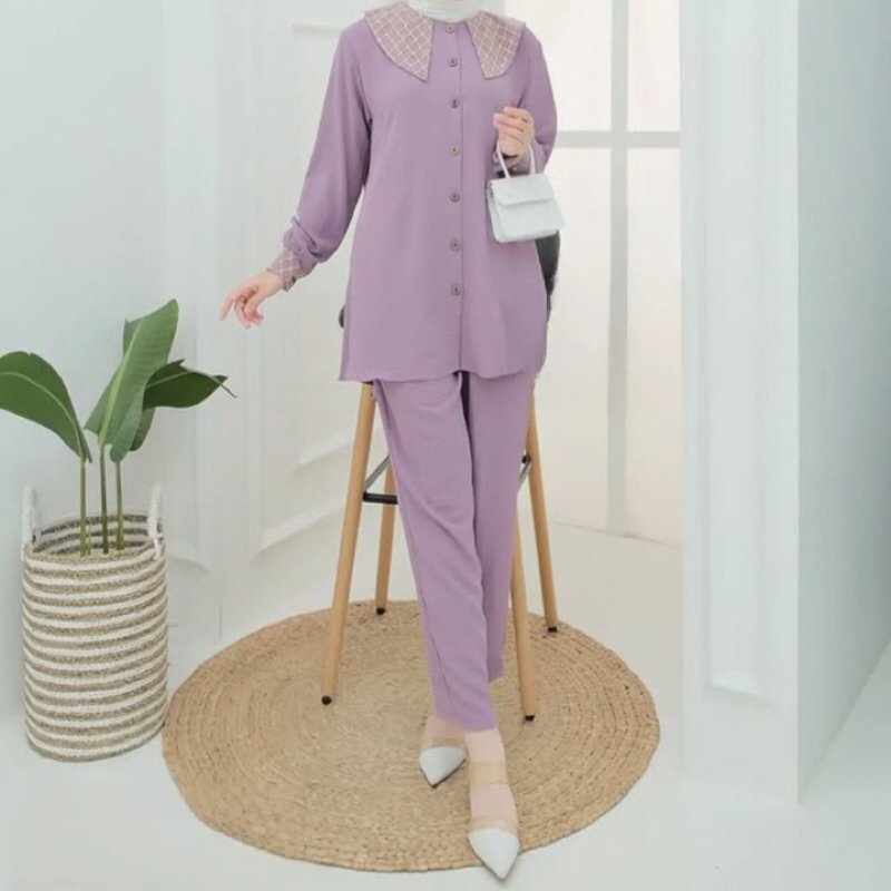 One Set Wanita Kekinian | One Set Nami | One Set Hijab Ootd | Baju Stelan Wanita Kekinian | One Set 