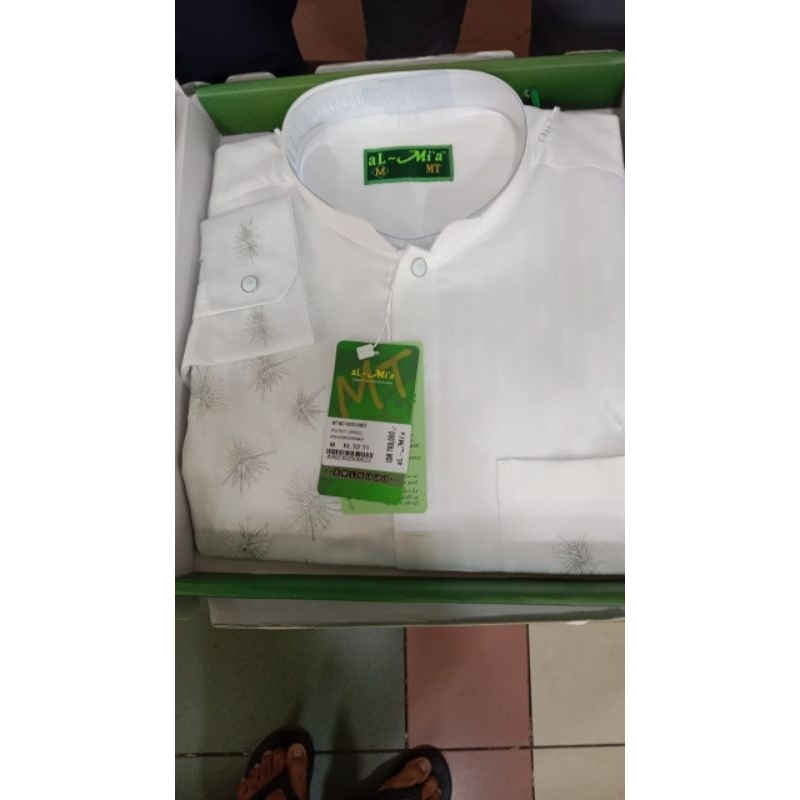 baju Koko al Mia mt lengan manset baju Koko al Mia lengan kancing