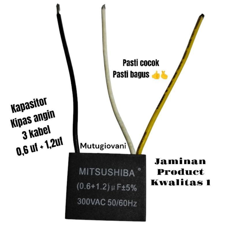 Kapasitor Kipas Angin 3 kabel Ok3