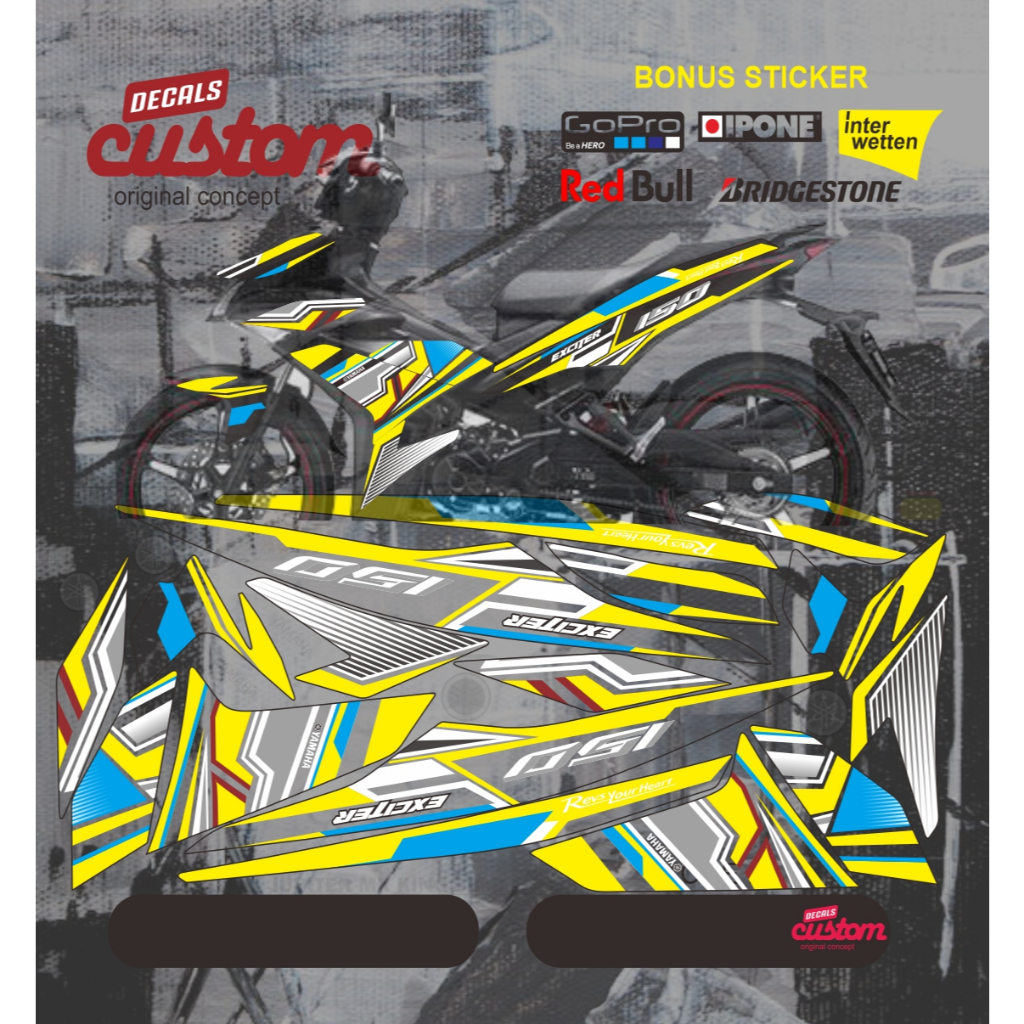 STRIPING TRANSPARAN YAMAHA MX KING sticker motor yamaha mx king transparant uv decal mx king