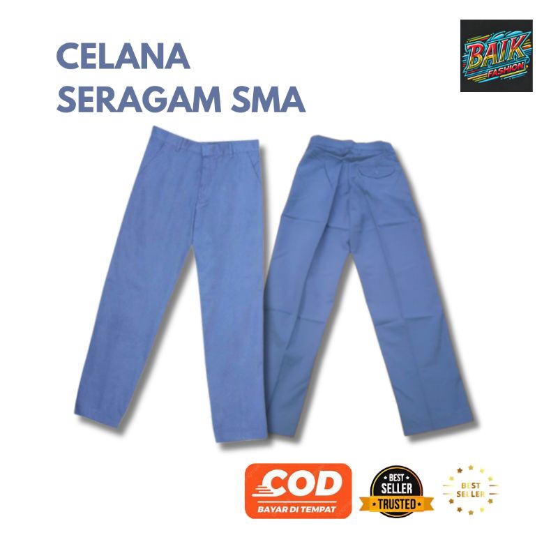 CELANA SERAGAM SMA PANJANG BAHAN PREMIUM/CELANA SERAGAM SMA PANJANG