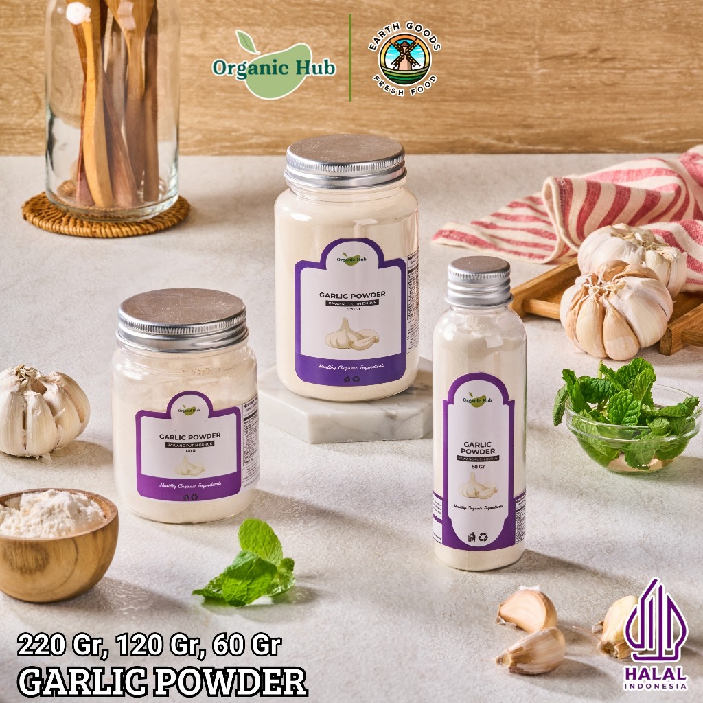 

Organic Hub Bawang Putih Bubuk Onion Powder Premium Quality Bumbu Dapur Organik