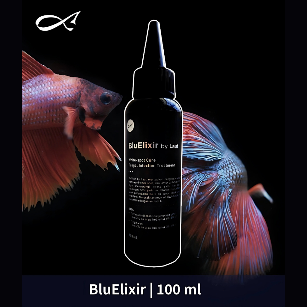 BluElixir by Laut (Methylene Blue/Obat Biru Ikan) - White-Spot Cure & Fungal Infection Treatment Ant
