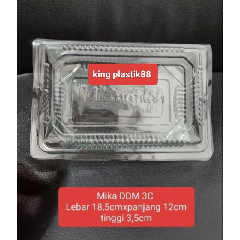 isi 100pcs Mika DDM 3X Mika plastik Mika bening tempat Bolu tempat nasi kuning
