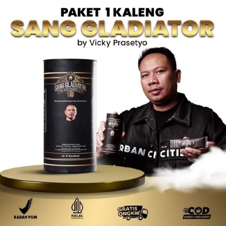Kopi Sang Gladiator Coffee Original 100% Paket 1 Kaleng