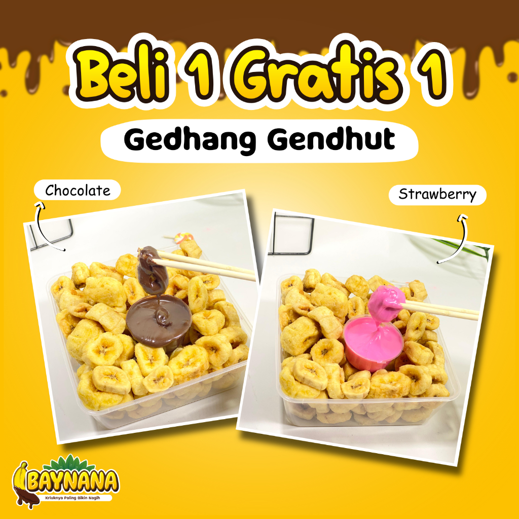 

Ukf5Pc6F4H (Kuliner.Kita) Baynana - Gedhang Gendhut 2 Pack Pisang Crunchy Kemasan 500 Ml