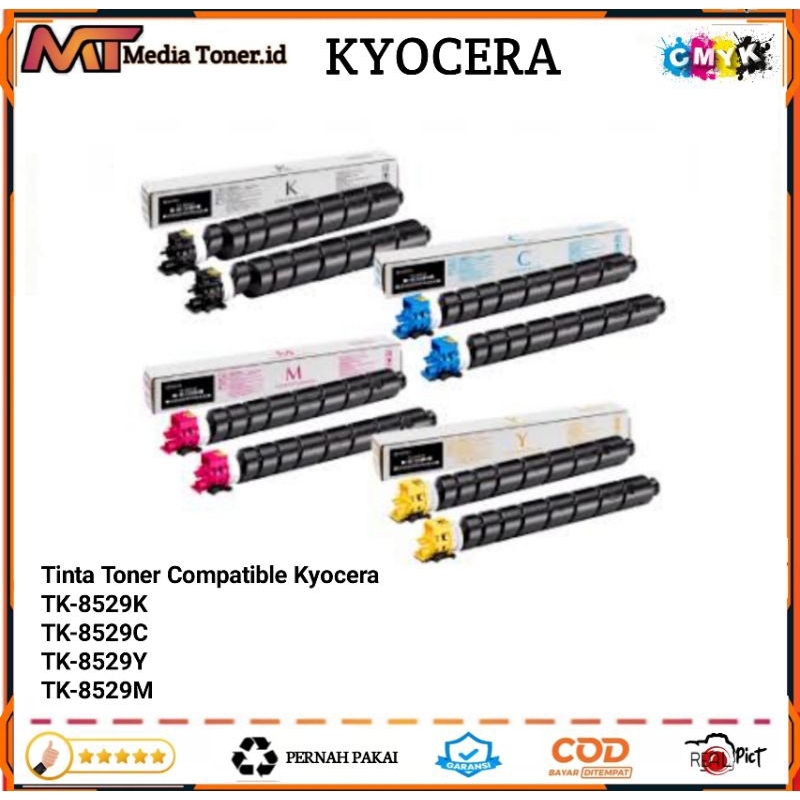 Toner Cartridge Compatible KYOCERA TK-8529K TK-8529C TK-8529Y TK-8529M Full isi 100% hasil pekat