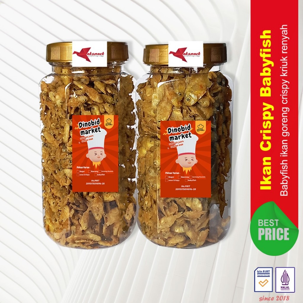 

BABYFISH CRISPY IKAN NILA GURIH KERUPUK IKAN 200GR LEBIH