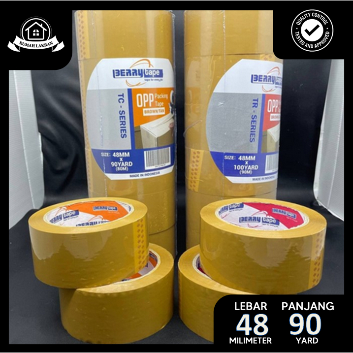 

Lakban Coklat 48mm x 90 Yard - 1 Roll (Satuan) - Berry Tape