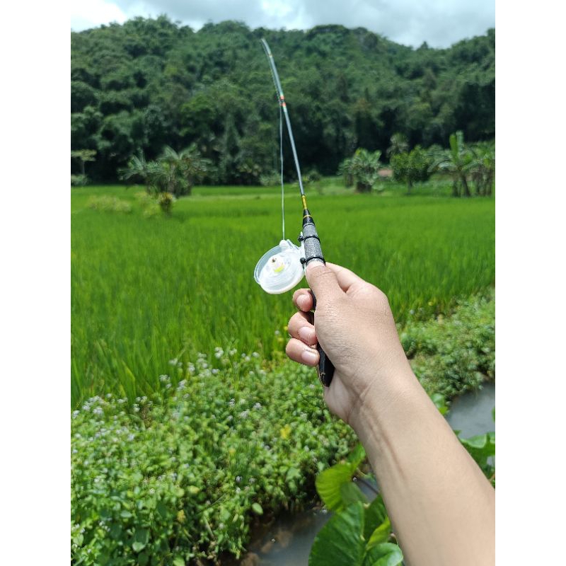 (NEW) Joran set wader super lentur murah panjang 120cm siap pakai mancing