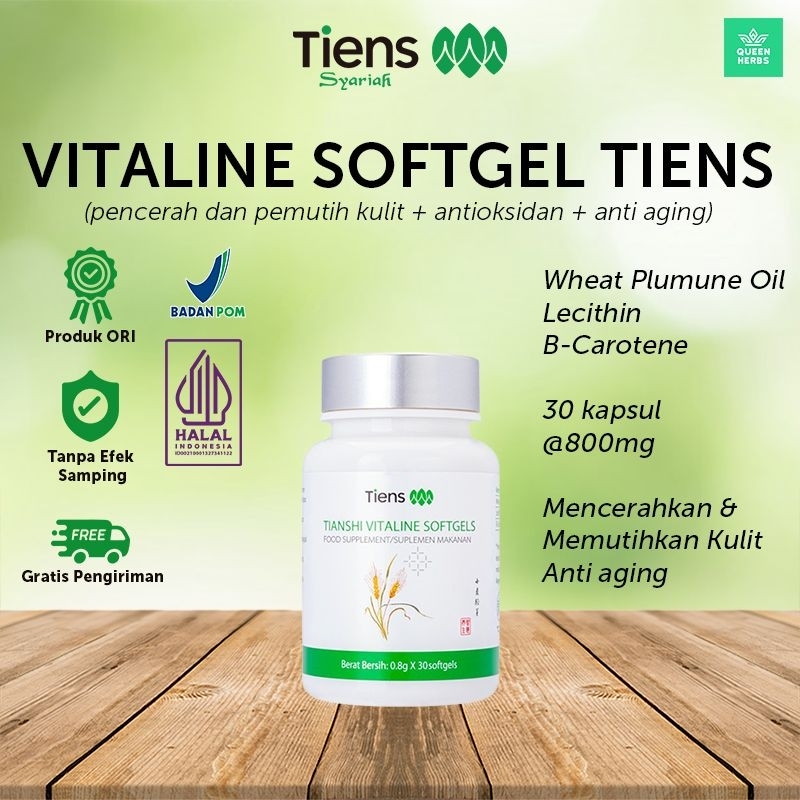 Vitaline Softgel Tiens - Anti aging | Antioksidan | Daya Ingat | Batu Ginjal | Jerawat | Hepatitis |