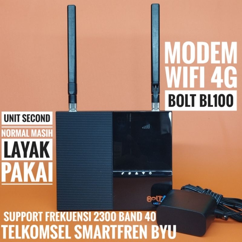 Bolt Bl100 Modem 4g Router Wifi Unlock Simcard Band 40 All Operator Kartu Telkomsel Byu Smartfren
