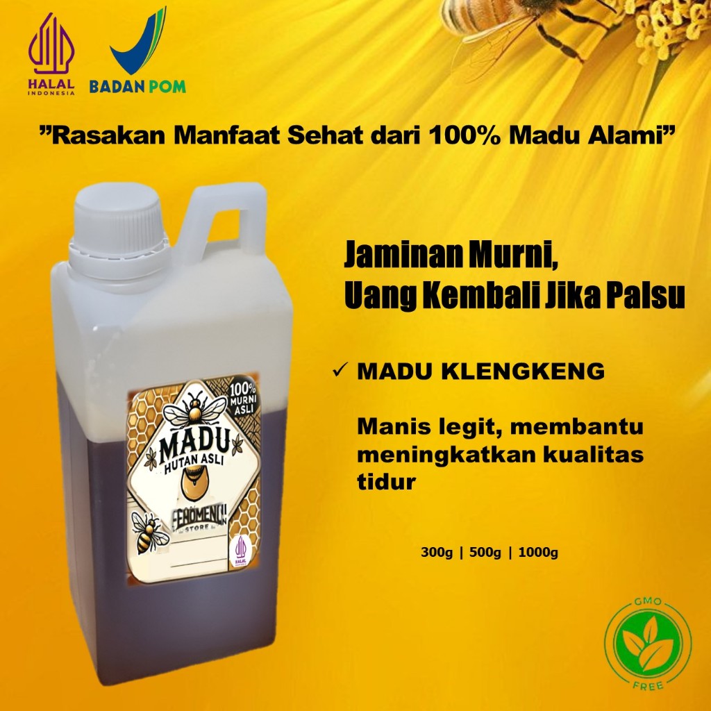 

Madu Nektar Klengkeng Super 1 Kg Murni Asli 100% Tanpa Campuran 1kg Alami
