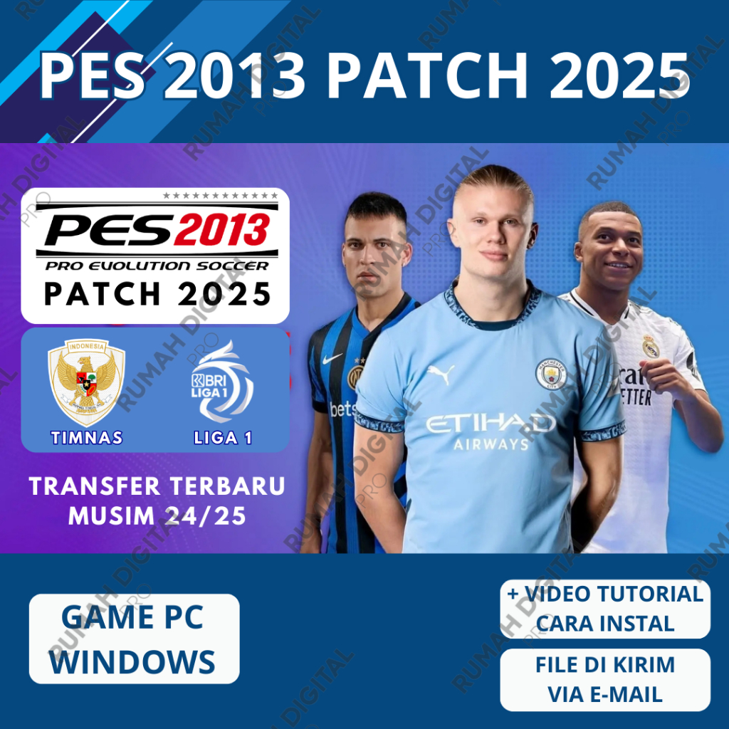 PES 2013 PATCH 2025 LIGA 1 BRI TIMNAS MUSIM TERBARU - GAME PC OFFLINE