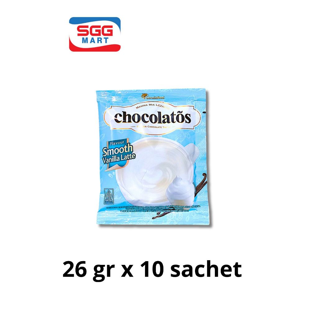 

Chocolatos Drink Smooth Vanilla Latte 26gr x 10 sachet [1 renteng]