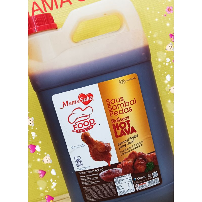 

SAUS SAMBAL PEDAS HOT LAVA JERIGEN 6.6KG MAMA SUKA/DELISAOS HOT LAVA