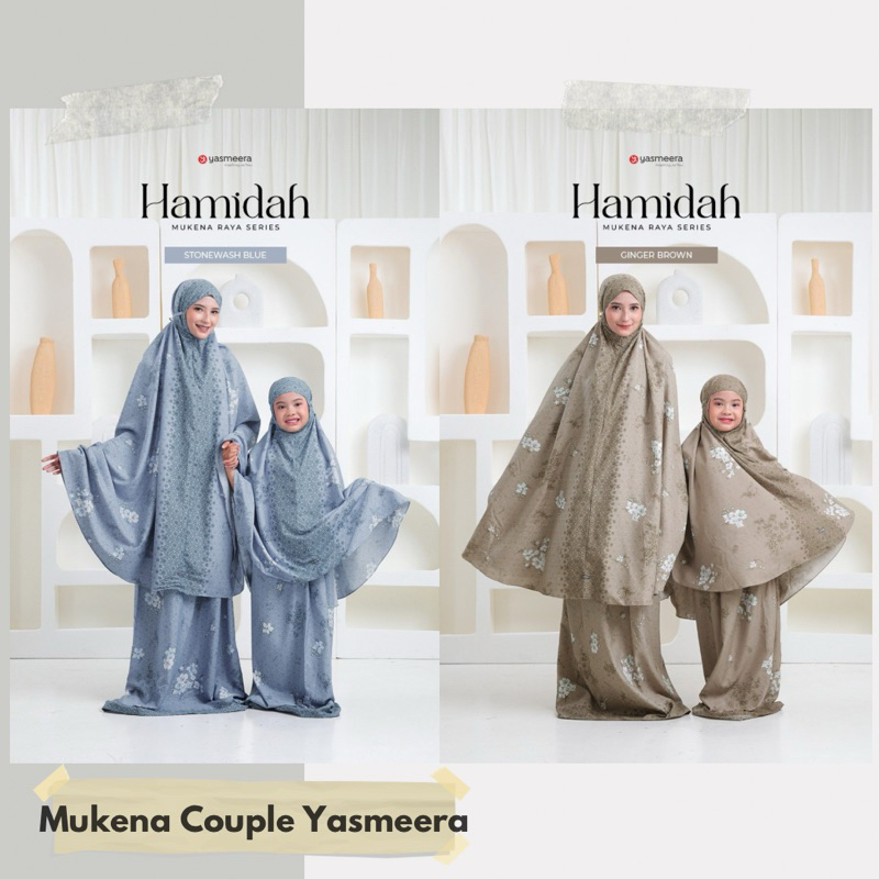 YASMEERA - Mukena Couple Raya Hamidah / Prayer Set Couple Ibu Anak by Yasmeera / mukena anak Mukena 