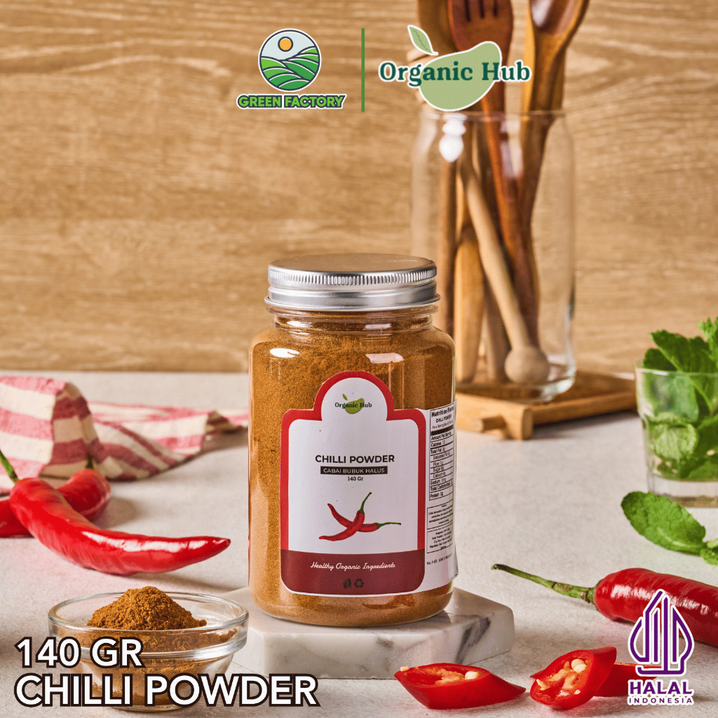

Organic Hub Bubuk Cabe Kering Halus Kualitas Premium 100% Chili Powder Cabai Bumbu Dapur 140 gr