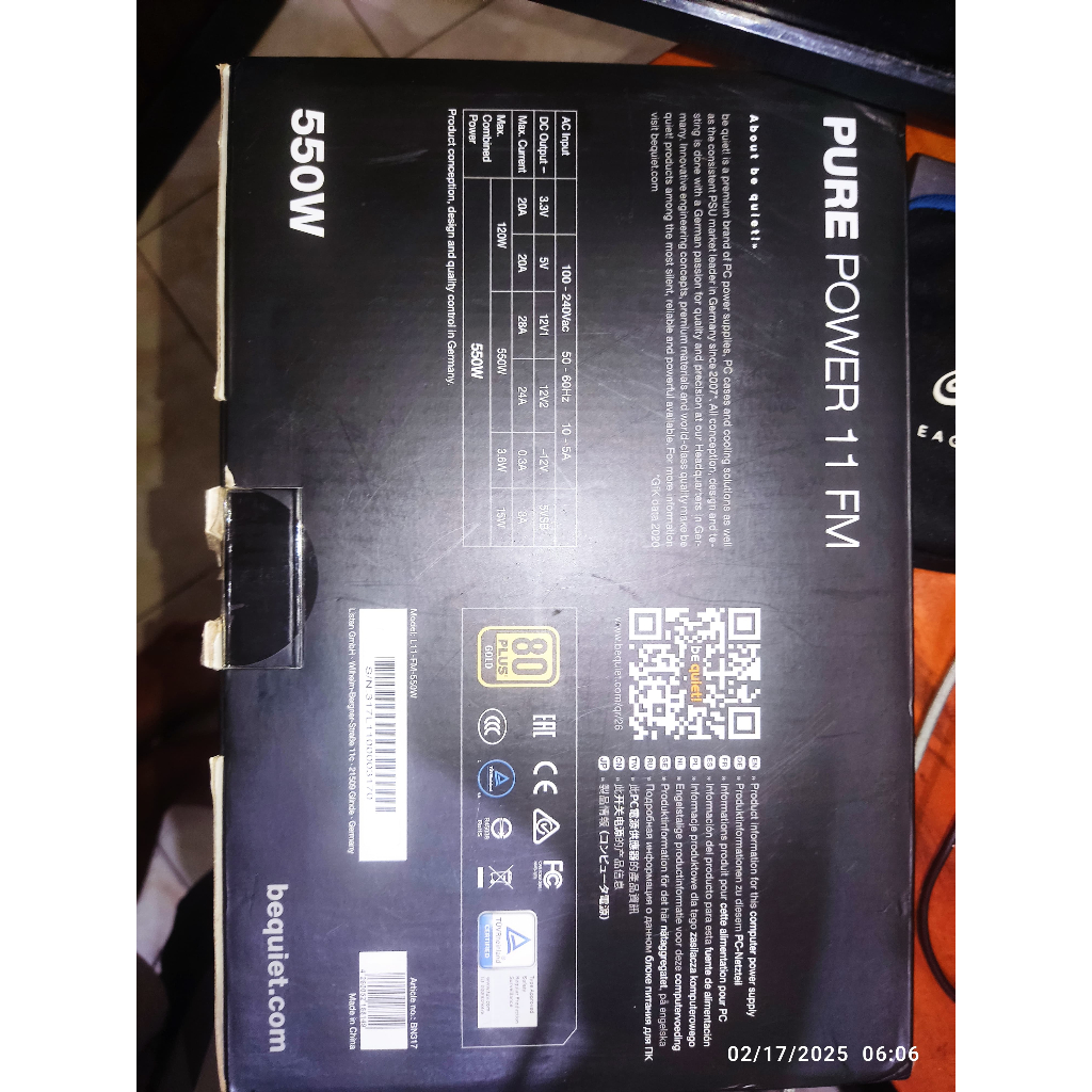 be quiet  PURE POWER 11 FM 550W